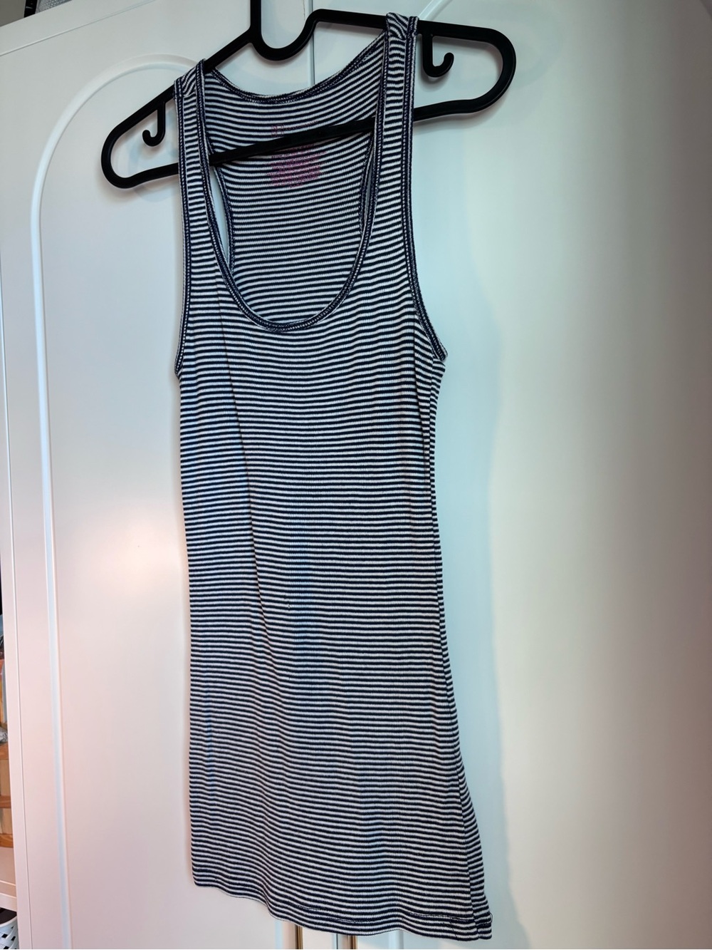 No Boundaries Black & White Striped Tank Top